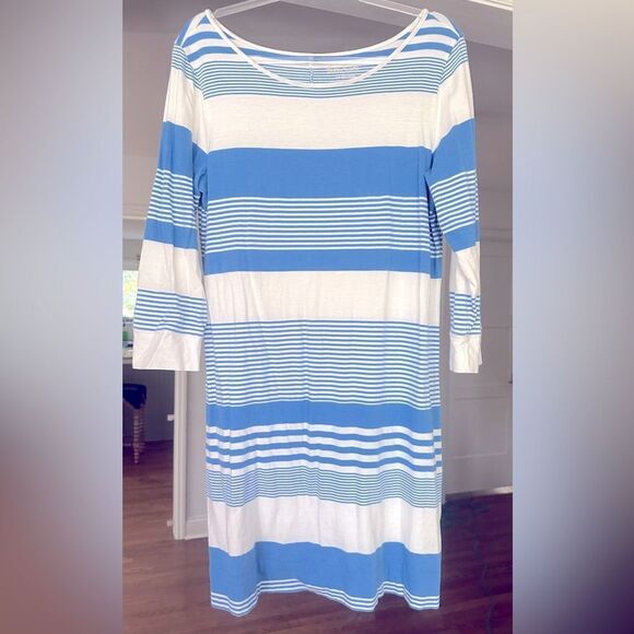 Lilly Pulitzer Marlowe Dress in Bay Blue Stripe - Picture 4 of 8